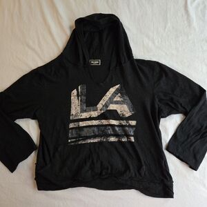 Big Bang Clothing LA Retro 90s Vaporwave Style Cropped Hoodie Cotton